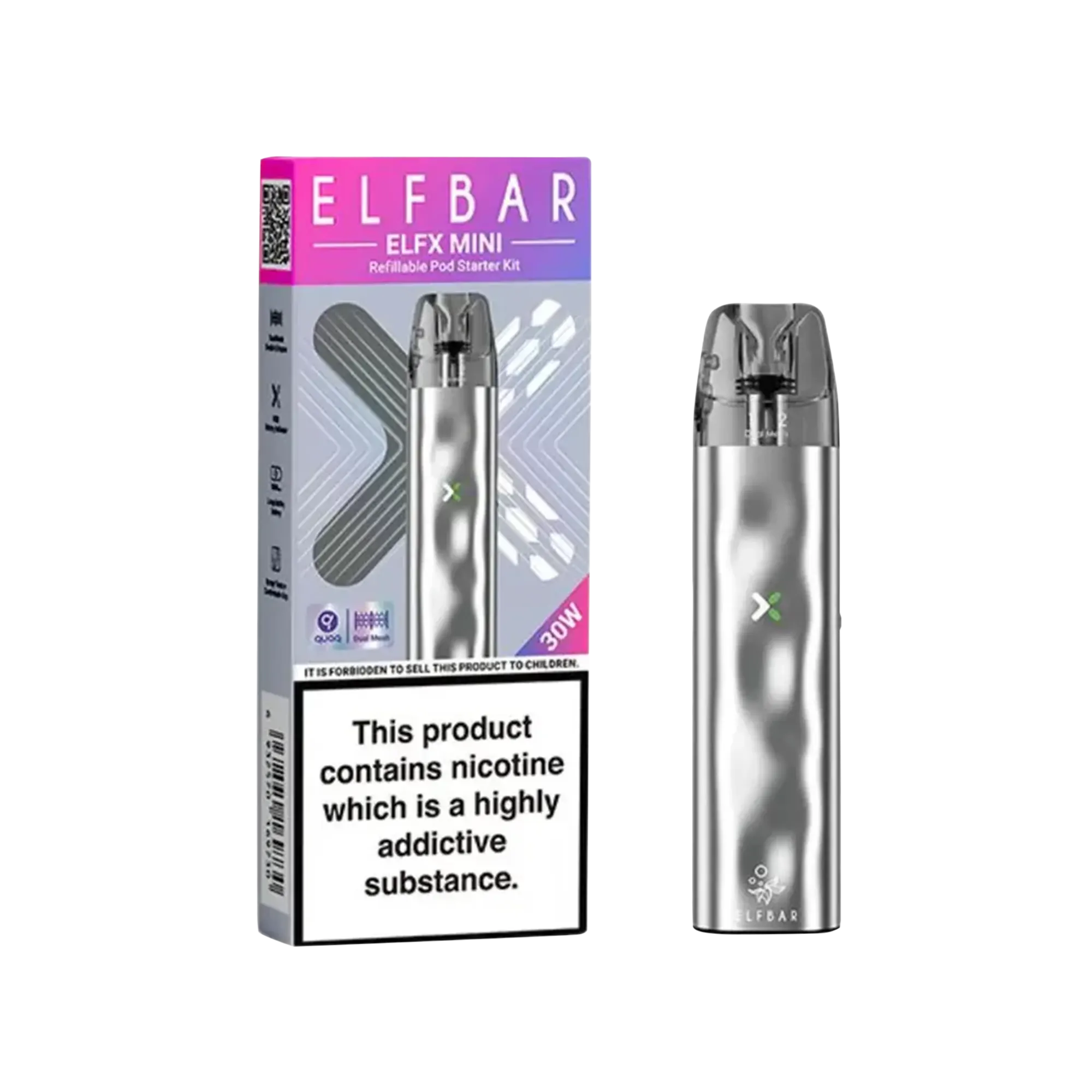 ELFBAR ELFX MINI POD KIT - SILVER - Image 2