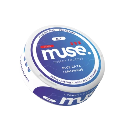 MUSE BLUE RAZZ LEMONADE 200MG SURGE ENERGY POUCHES