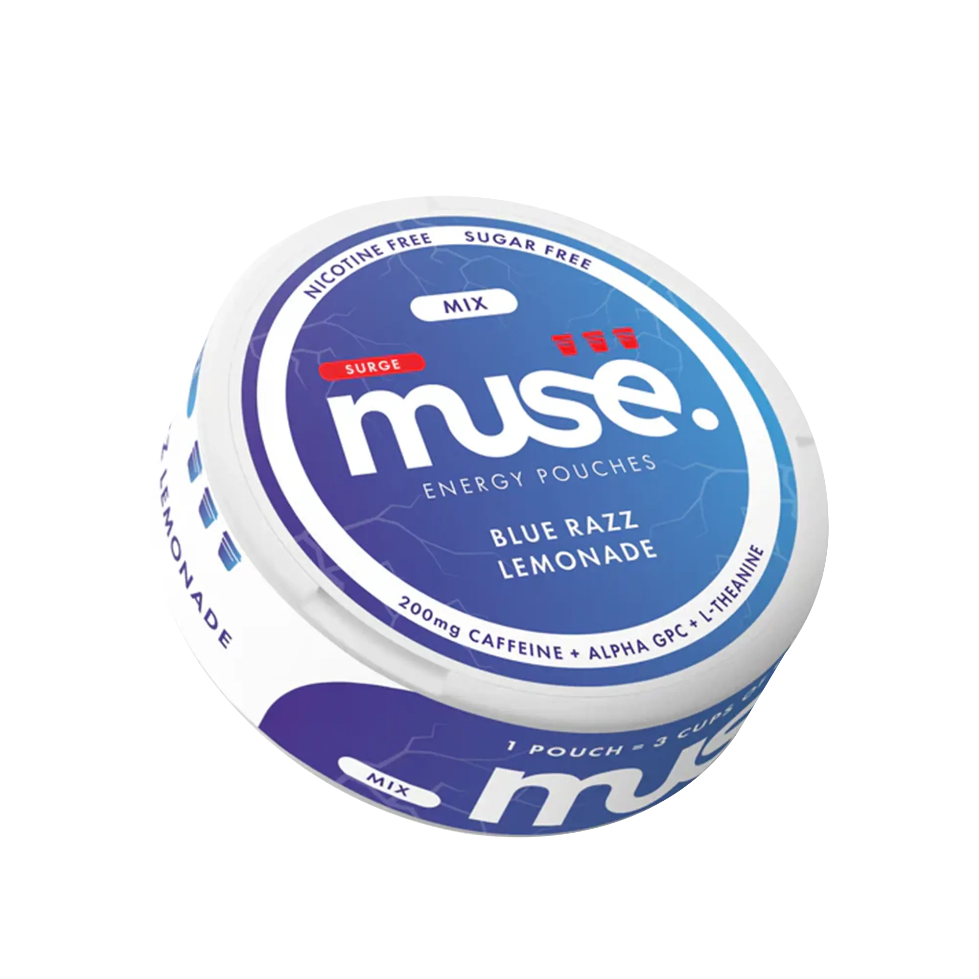MUSE BLUE RAZZ LEMONADE 200MG SURGE ENERGY POUCHES