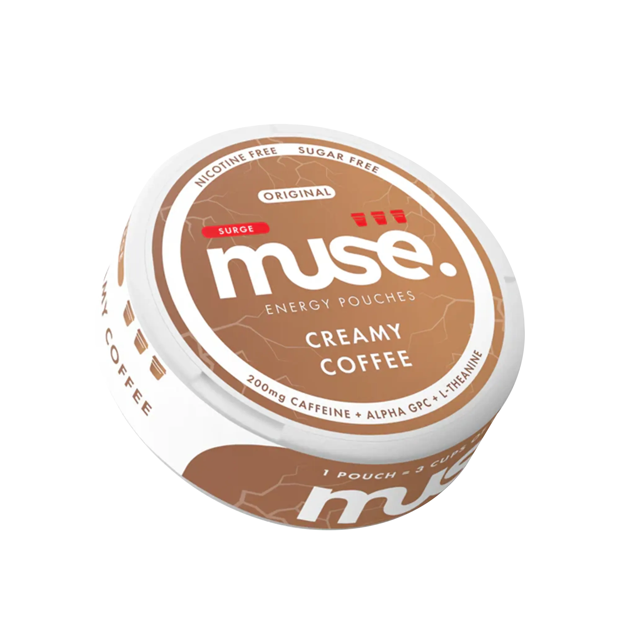 MUSE CREAMY COFFEE 200MG SURGE ENERGY POUCHES