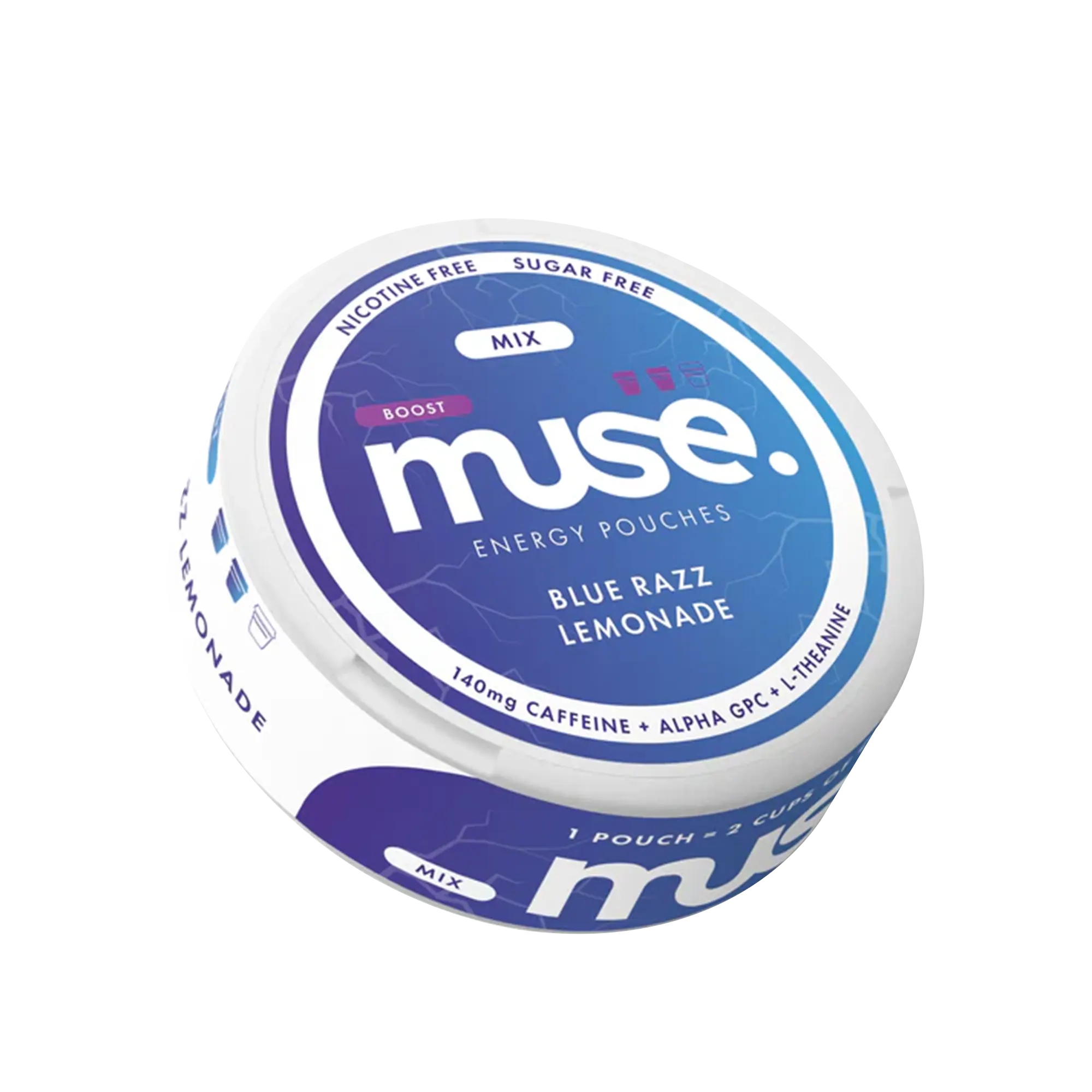 MUSE BLUE RAZZ LEMONADE 140MG BOOST ENERGY POUCHES