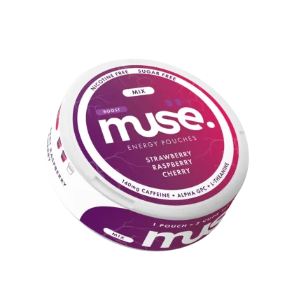 MUSE STRAWBERRY RASPBERRY CHERRY 140MG BOOST ENERGY POUCHES