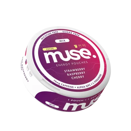 MUSE STRAWBERRY RASPBERRY CHERRY 70MG FOCUS ENERGY POUCHES